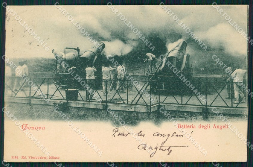 Genova Città Militari Artiglieria ABRASA cartolina QZ6174 – fronte