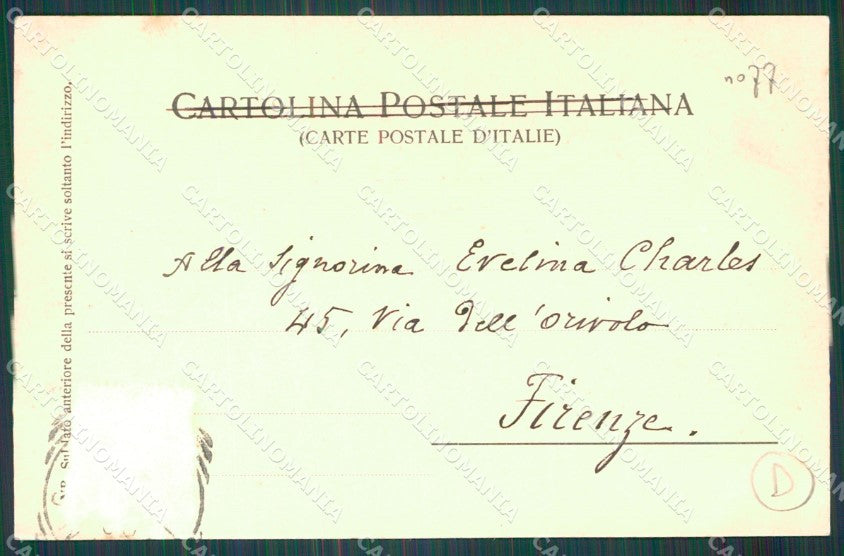 Genova Città Militari Artiglieria cartolina QZ6175 – retro