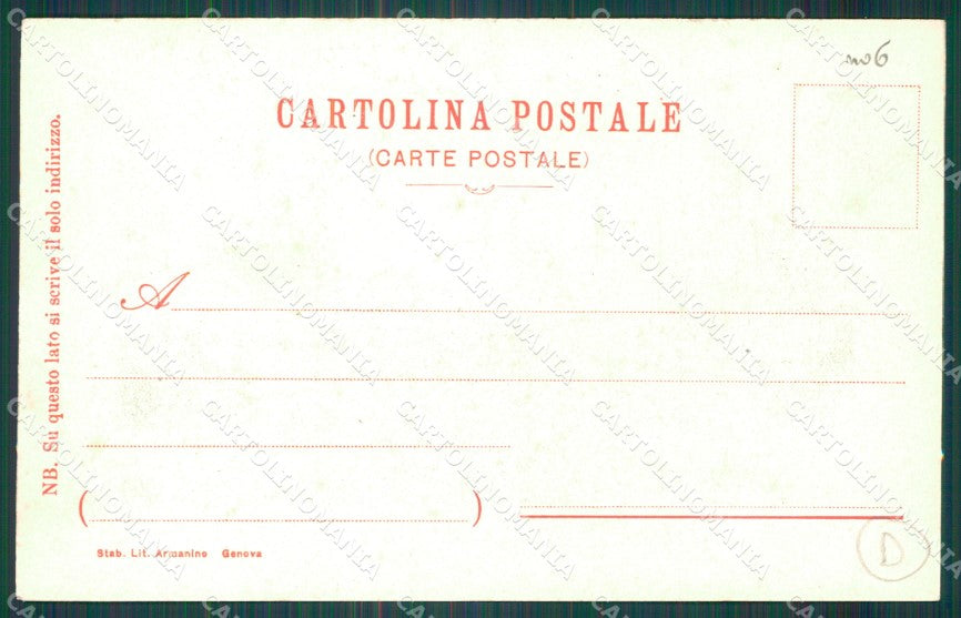 Genova Città Militari Artiglieria cartolina QZ6176 – retro