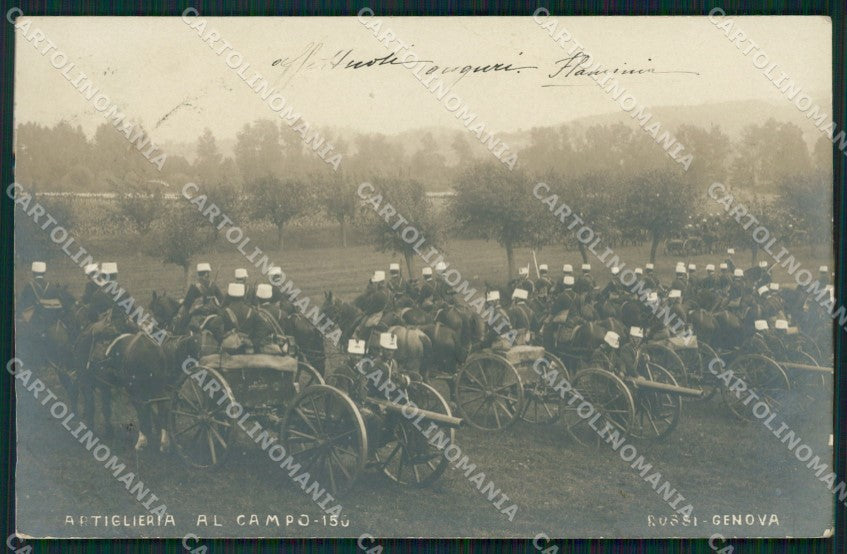 Genova Città Militari Artiglieria Rossi Foto cartolina QZ6184 – fronte