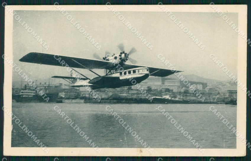 Genova Città Idrovolante Dornier Wal PIEGATA cartolina QZ6188 – fronte