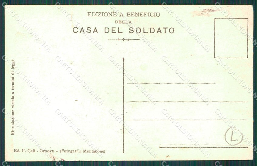 Genova Città Casa del Soldato Patronesse SCOLLATA cartolina QZ6191 – retro