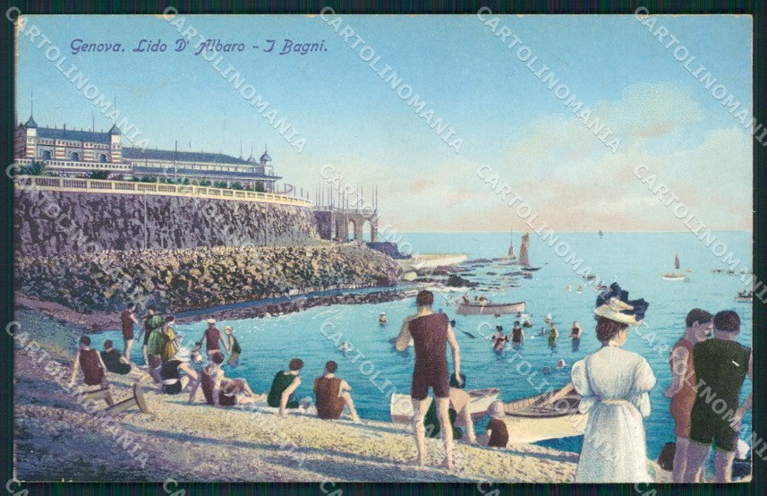 Genova Albaro Lido di cartolina QZ6198 – fronte