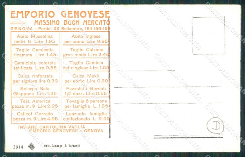 Genova Albaro cartolina QZ6204 – retro