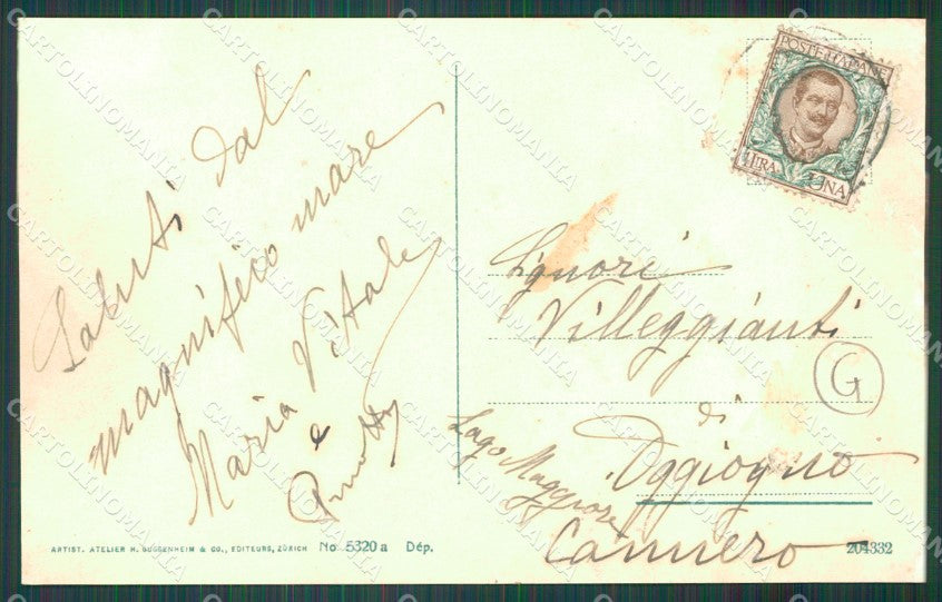 Genova Albaro Lido di PIEGHINA ABRASA cartolina QZ6214 – retro
