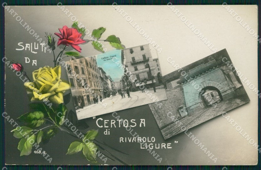 Genova Rivarolo Certosa Saluti da Tram Foto cartolina QZ6225 – fronte