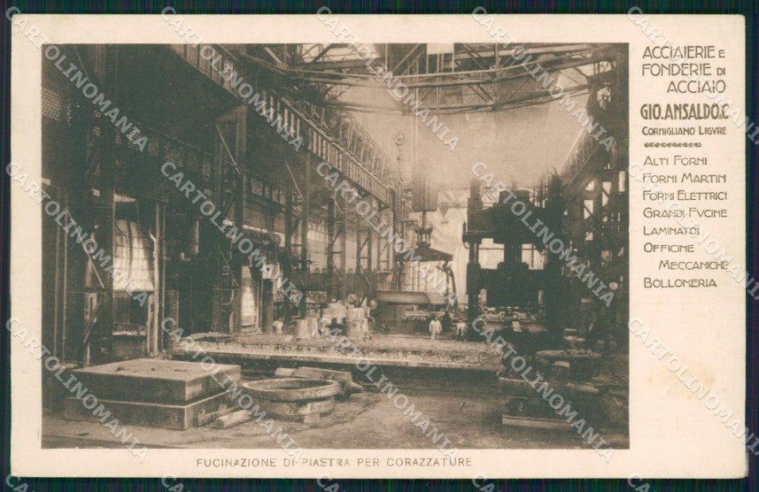 Genova Cornigliano Ligure Acciaierie Ansaldo cartolina QZ6243 – fronte
