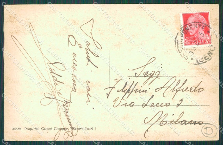 Genova Multedo PIEGHINA cartolina QZ6248 – retro