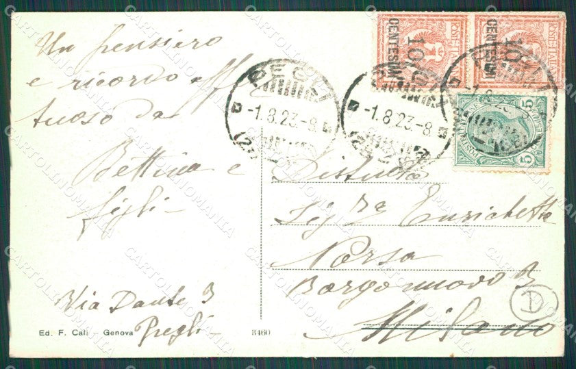 Genova Multedo cartolina QZ6250 – retro