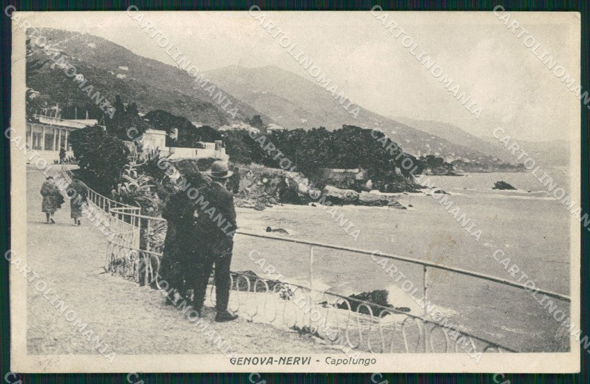 Genova Nervi PIEGA cartolina QZ6258 – fronte