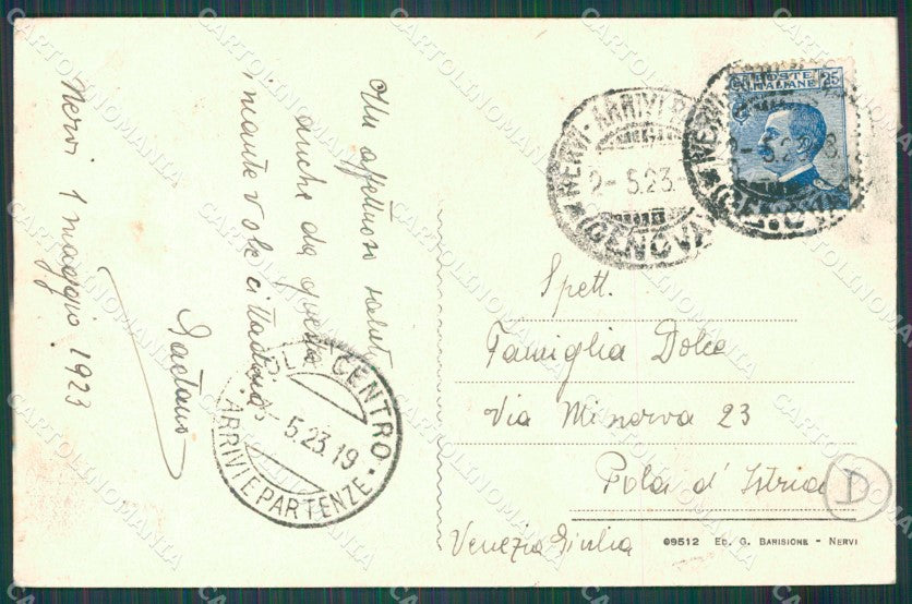 Genova Nervi Saluti da PIEGA cartolina QZ6260 – retro