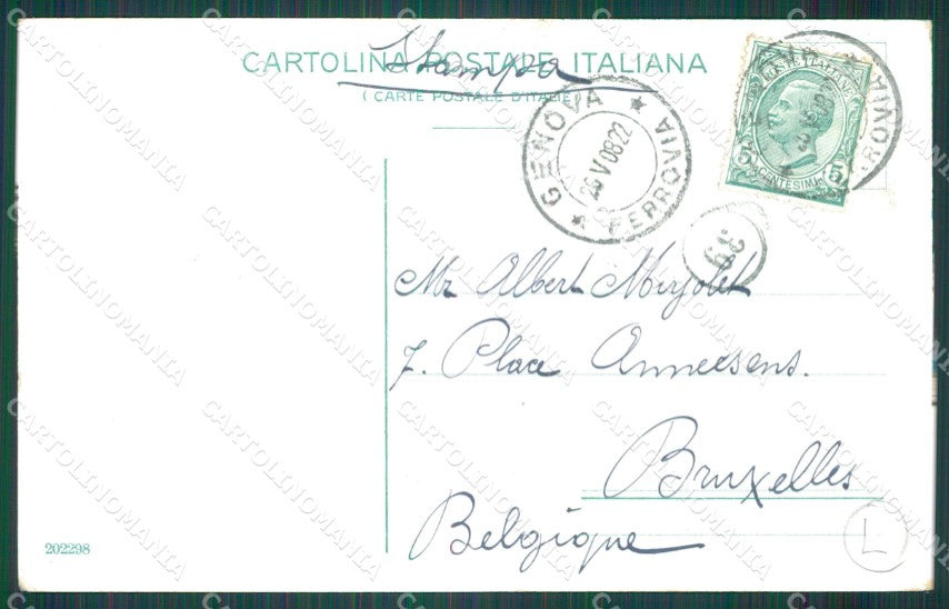 Genova Nervi Tram Genova Nervi cartolina QZ6265 – retro