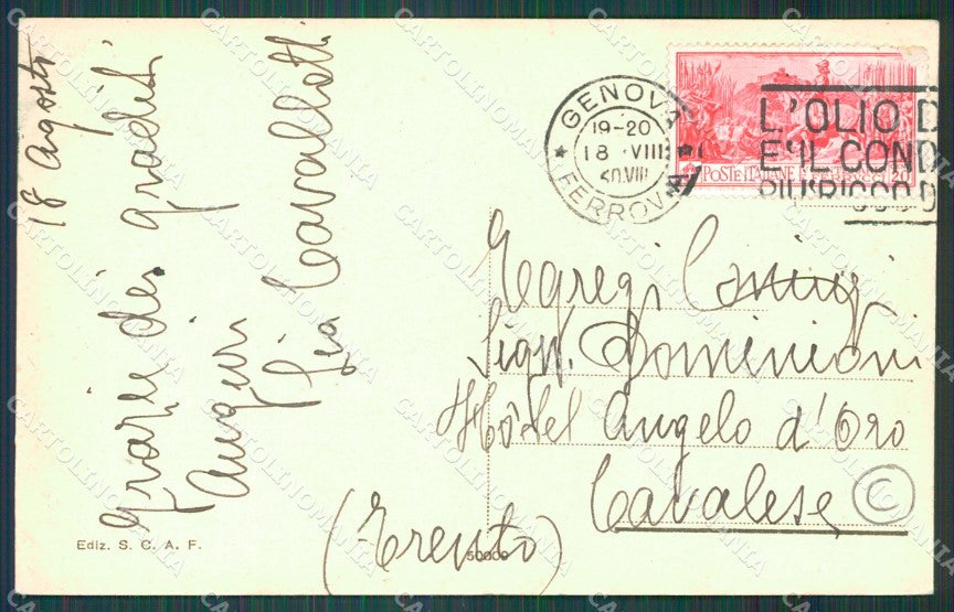 Genova Pegli cartolina QZ6277 – retro