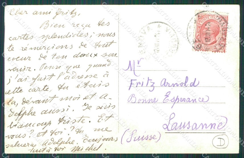 Genova Pegli Villa Pallavicini La Grotta Barca cartolina QZ6280 – retro