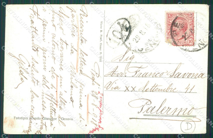 Genova Pegli cartolina QZ6291 – retro