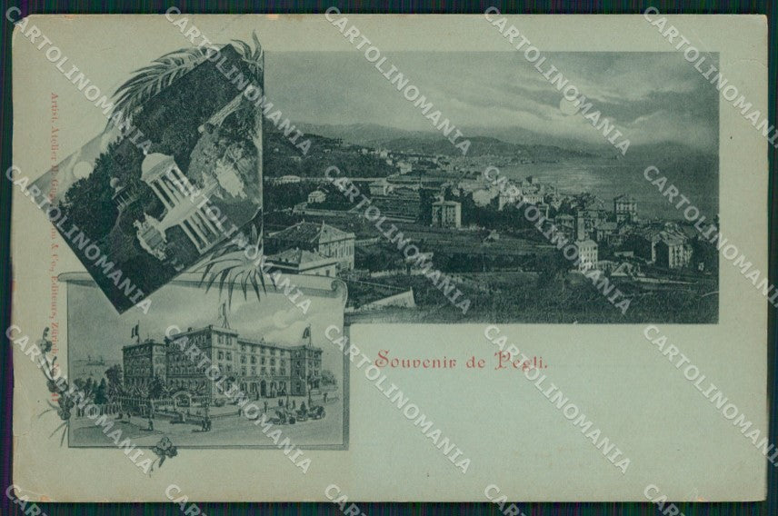 Genova Pegli Chiaro di Luna STAPPINI SCOLLATA Gruss cartolina QZ6296 – fronte