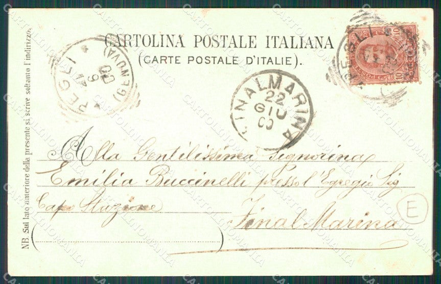 Genova Pegli Gruss SCOLLATA PIEGHE cartolina QZ6306 – retro