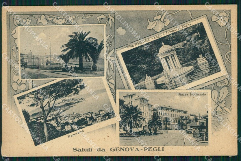 Genova Pegli cartolina QZ6311 – fronte