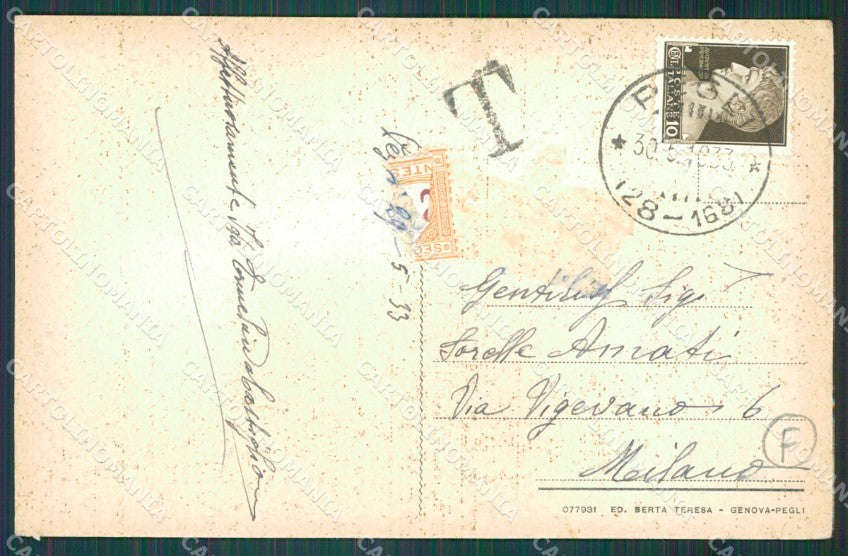 Genova Pegli cartolina QZ6311 – retro