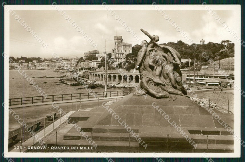 Genova Quarto Dei Mille Garibaldi Foto cartolina QZ6331 – fronte
