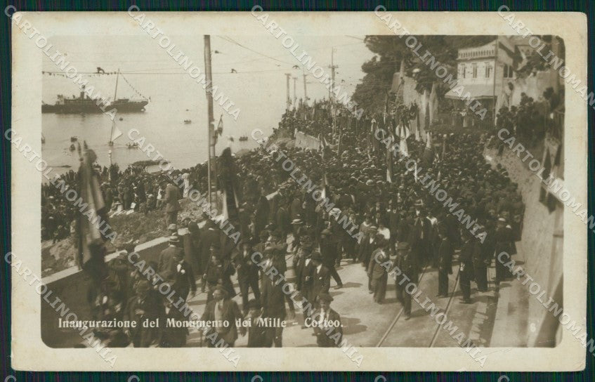 Genova Quarto Garibaldi PIEGA Foto cartolina QZ6341 – fronte