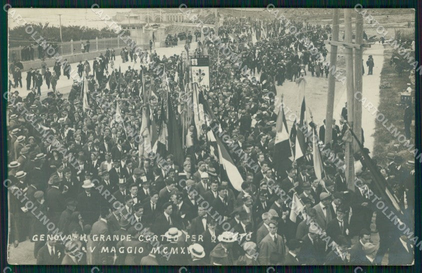 Genova Quarto Garibaldi Corteo Foto cartolina QZ6352 – fronte
