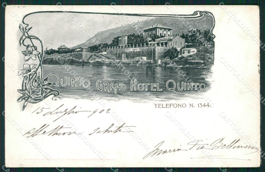 Genova Quinto RIPARATA cartolina QZ6355 – fronte