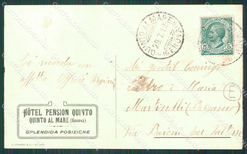 Genova Quinto Barca cartolina QZ6356 – retro