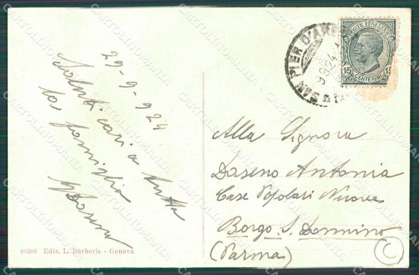 Genova Sampierdarena Chiaro di Luna cartolina QZ6368 – retro