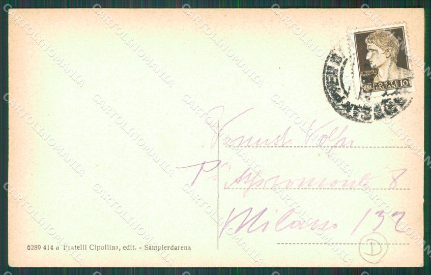 Genova Sampierdarena Barche cartolina QZ6373 – retro