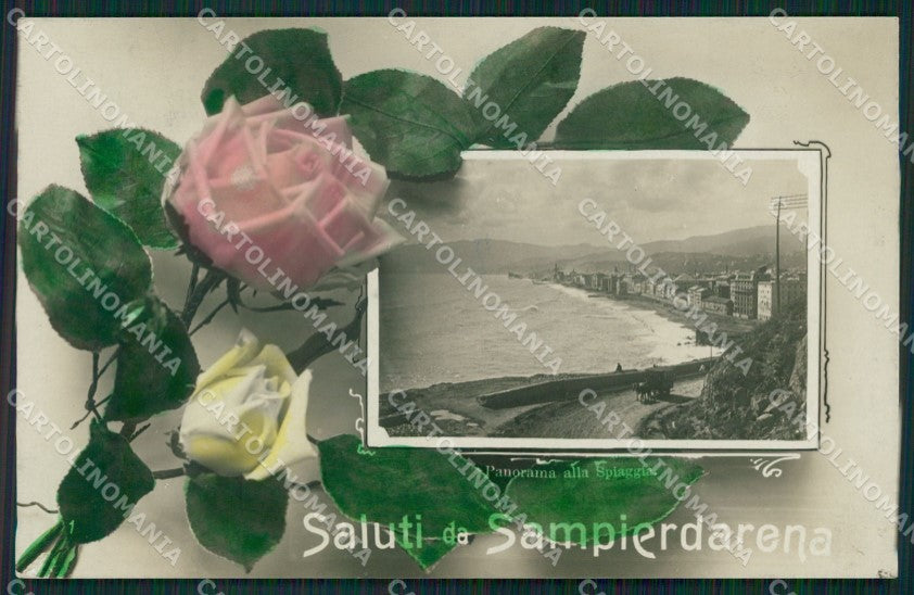 Genova Sampierdarena Saluti da Foto cartolina QZ6378 – fronte