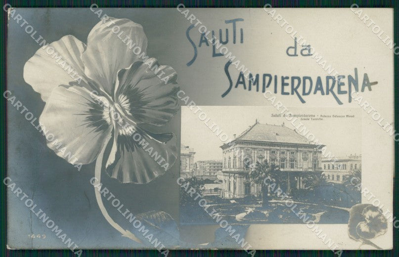 Genova Sampierdarena Saluti da Foto cartolina QZ6379 – fronte