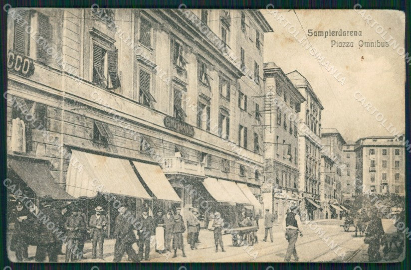 Genova Sampierdarena PIEGHINA ABRASA cartolina QZ6387 – fronte