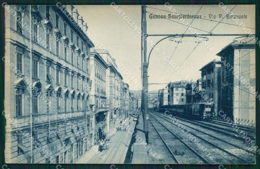 Genova Sampierdarena Treno cartolina QZ6417 – fronte