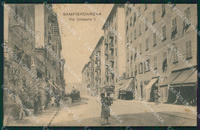 Genova Sampierdarena Tram cartolina QZ6419 – fronte