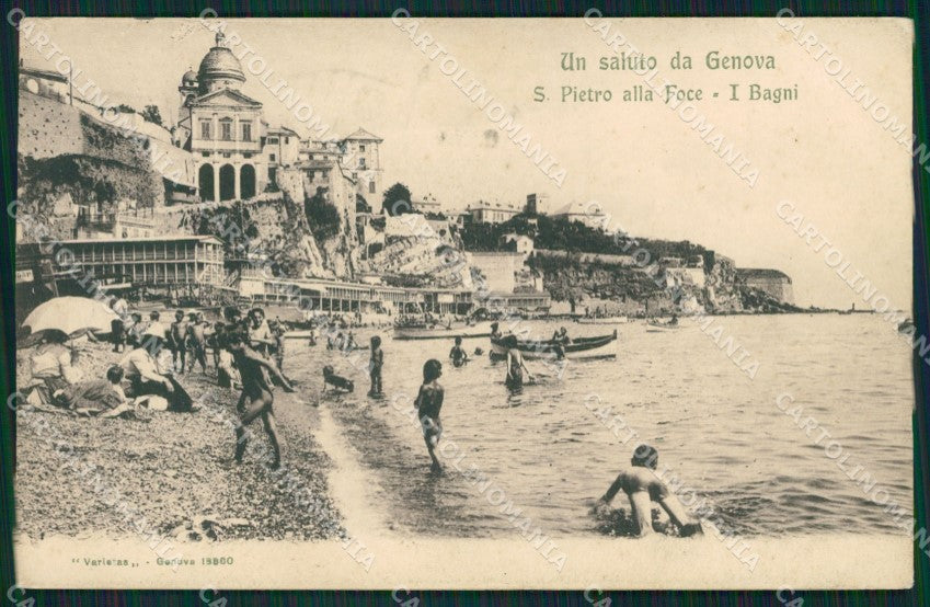 Genova San Pietro alla Foce PIEGA cartolina QZ6424 – fronte