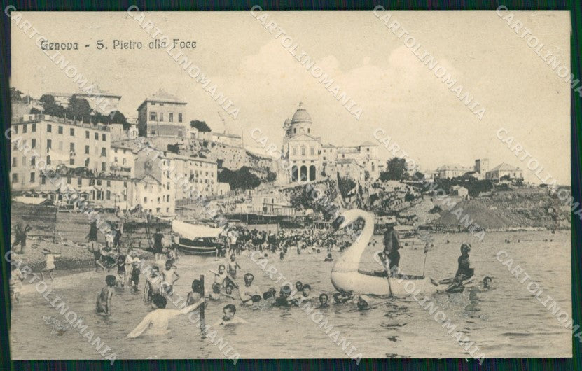 Genova San Pietro alla Foce ABRASA cartolina QZ6426 – fronte
