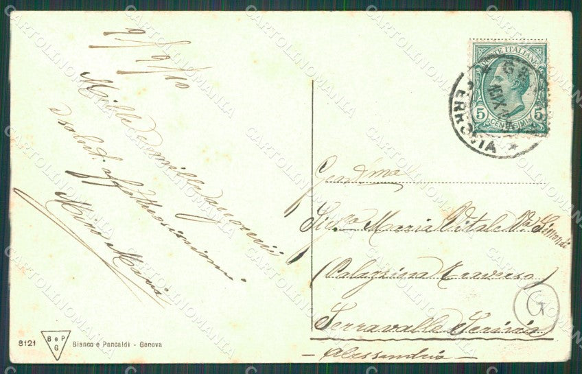 Genova San Pietro alla Foce PIEGA cartolina QZ6428 – retro
