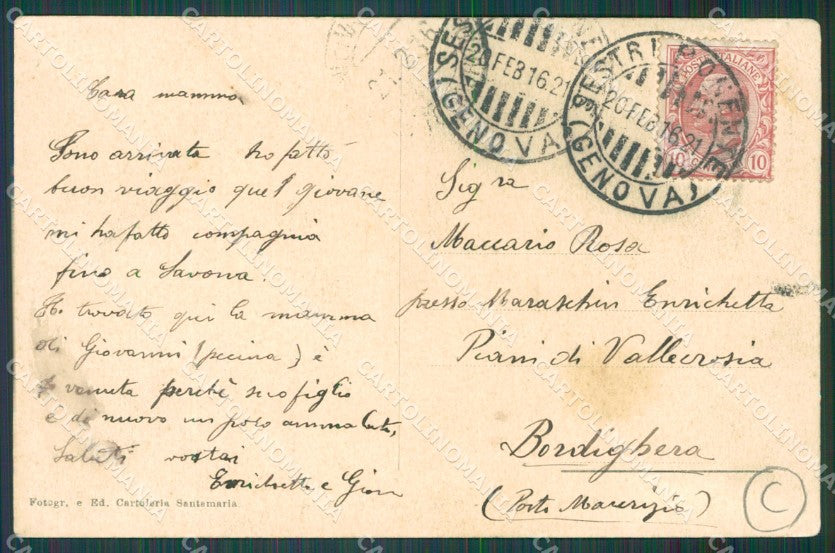 Genova Sestri Ponente PIEGHINA cartolina QZ6429 – retro