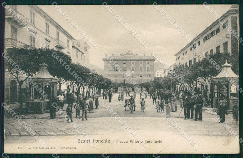 Genova Sestri Ponente PIEGA cartolina QZ6433 – fronte