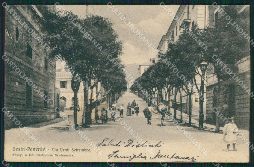 Genova Sestri Ponente MACCHIA cartolina QZ6437 – fronte