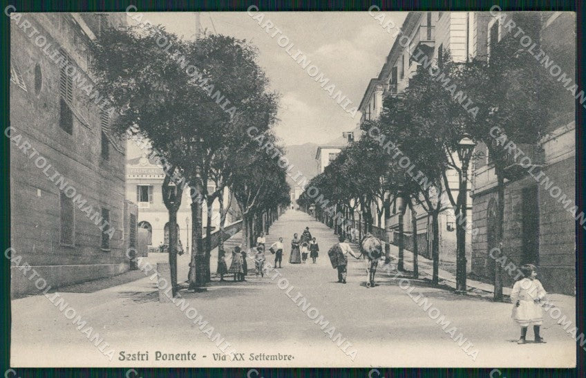 Genova Sestri Ponente PIEGA cartolina QZ6440 – fronte