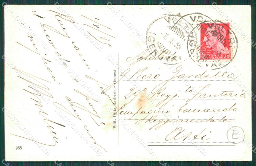 Genova Voltri Municipio Auto cartolina QZ6451 – retro