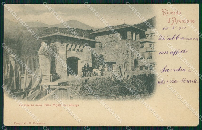 Genova Arenzano Carrozza ABRASA cartolina QZ6459 – fronte
