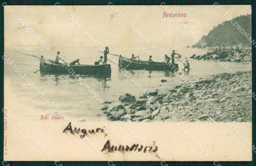 Genova Arenzano Pescatori cartolina QZ6462 – fronte