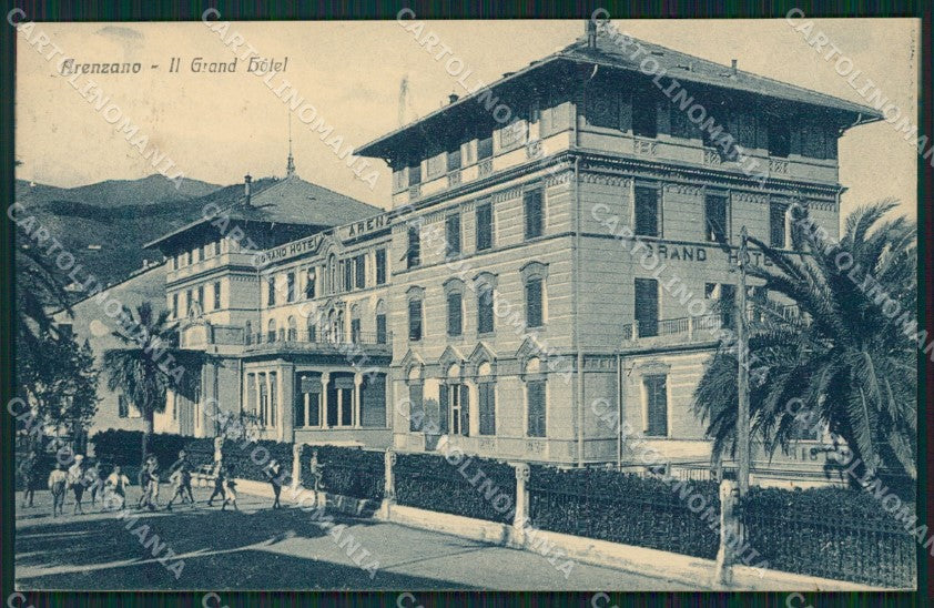 Genova Arenzano Grand Hotel cartolina QZ6468 – fronte