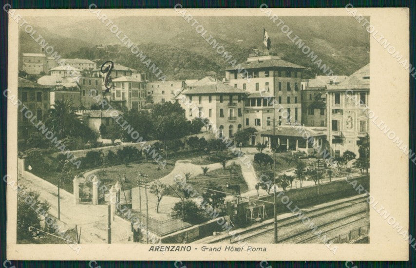 Genova Arenzano Grand Hotel cartolina QZ6470 – fronte