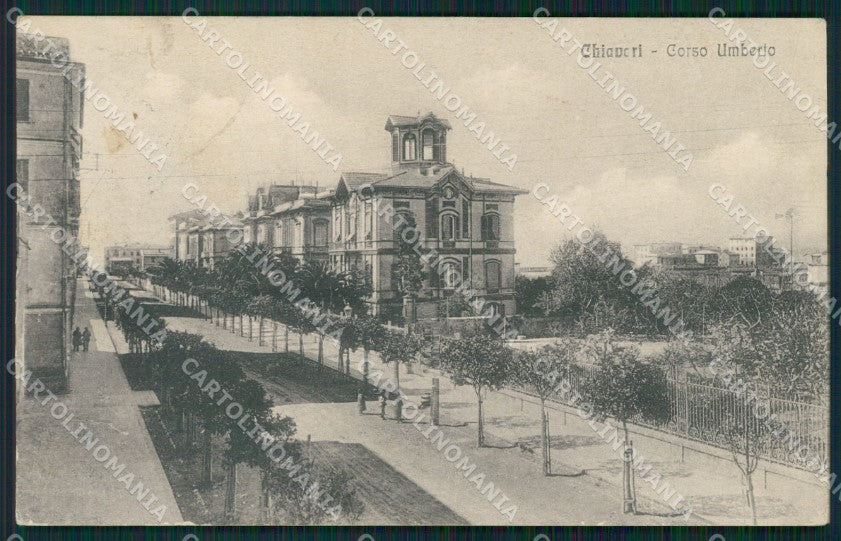 Genova Chiavari PIEGA cartolina QZ6493 – fronte