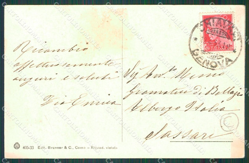 Genova Chiavari Barca Colonia STRAPPINI cartolina QZ6496 – retro
