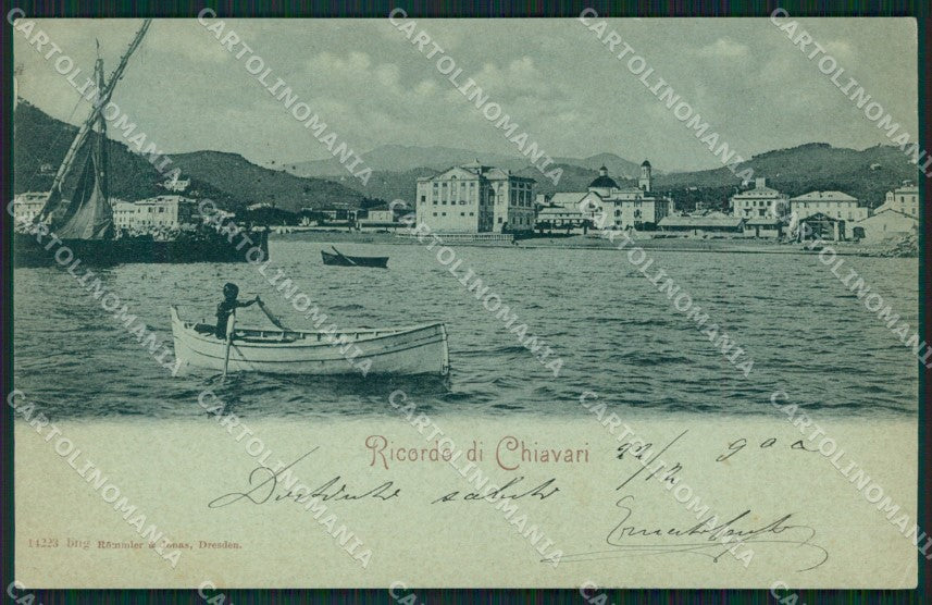 Genova Chiavari Barca cartolina QZ6501 – fronte